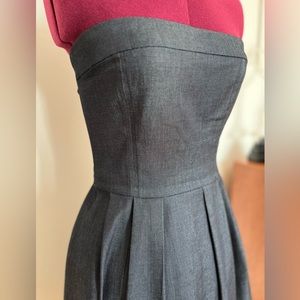 Zara Strapless, Structured Denim Couture Dress. Stunning!